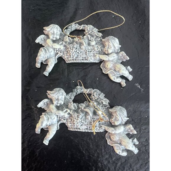 10 Vintage Angel & Cherub Christmas Ornaments Victorian Tree So Cute - Picture 6 of 7